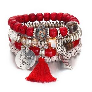 Natural Stone Fashion Tassel Bracelet.